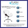 Flash Furniture Conference Office Chair, 26"L32"H, LeatherSeat, ContemporarySeries SD-SDM-2240-5-MAH-WH-GG