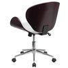 Flash Furniture Conference Office Chair, 26"L32"H, LeatherSeat, ContemporarySeries SD-SDM-2240-5-MAH-WH-GG