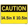 Vestil Aluminum Sign, 10-1/2" H, 14-1/2" W, Aluminum, Rectangle, English, SI-C-05-C-AL-040 SI-C-05-C-AL-040