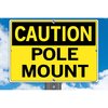 Vestil Sign, Caution, 14.5x10.5", Aluminum, .080, SI-C-29-C-AL-080 SI-C-29-C-AL-080