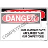 Vestil Aluminum Composite Sign, 7-1/2" H, 10-1/2" WW, Rectangle, English, SI-D-01-A-AC-130 SI-D-01-A-AC-130