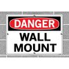 Vestil Sign, Danger, 12.5x9.5", Aluminum, .063, SI-D-43-B-AL-063 SI-D-43-B-AL-063