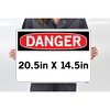 Vestil Vinyl Label Sign, 14-1/2" Height, 20-1/2" Width, Vinyl Label, Rectangle, English SI-D-58-E-LB-011