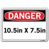 Vestil Vinyl Label Sign, 7-1/2" Height, 10-1/2" Width, Vinyl Label, Rectangle, English SI-D-61-A-LB-011