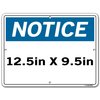 Vestil Aluminum Sign, 9-1/2" Height, 12-1/2" Width, Aluminum, Rectangle, English SI-N-31-B-AL-063