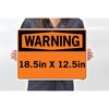 Vestil Sign-Warning-07 18.5X12.5 Alum Comp .130, SI-W-07-D-AC-130 SI-W-07-D-AC-130