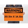 Vestil Aluminum Composite Sign, 14-1/2" H, 20-1/2" W Composite, Rectangle, SI-W-33-E-AC-130 SI-W-33-E-AC-130