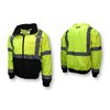 Radians Radians SJ110B Class 3 Two-in-One High Visibility Bomber Safety Jacket SJ110B-3ZGS-L