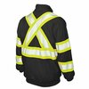 Tough Duck Safety Pullover 1/4 Zip, SJ191-BLACK-L SJ191