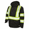 Tough Duck Safety Rain Jacket, SJ351-BLACK-XS SJ351