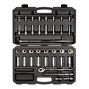 Tekton 1/2 Inch Drive 6-Point Socket and Ratchet Set, 37-Piece (3/8 - 1-5/16 in.) SKT25101