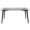 Flash Furniture Rectangle Wood Table, Clear Glass Top, 35.25"X59", 35.25" W X 59" L X 29.25" H, Glass, Clear SK-TC-5049-E-GG
