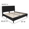 Flash Furniture Roxbury King Platform Bed, Black SL-BK5-K-BK-GG