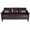 Flash Furniture Upholstered Sofa, 29-1/2"L34"H, Slanted, LeatherSeat, ContemporarySeries SL-SF915-3-BRN-GG