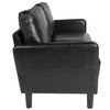 Flash Furniture Washington Park Sofa, Black Leather SL-SF918-3-BLK-GG