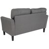 Flash Furniture Bari Loveseat, Dark Gray Fabric SL-SF920-2-DGY-F-GG