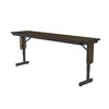 Correll Rectangle Panel Leg Adjustable Height Folding Seminar Training Table, 18" X 72" X 29", Walnut SPA1872PX-01