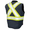 Tough Duck Duck Safety Vest, SV062-NAVY-3XL SV062