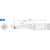 Kyocera Indexable Insert Drill, S100DRV0875406, 0.8750" Drill Dia, 4xD S100DRV0875406