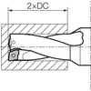 Kyocera Indexable Insert Drills, 0.875" Drill dia S100DRZ875175008G