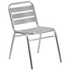 Flash Furniture Aluminum Restaurant Stack Chair, 19.5 W 25" L 30 H, Aluminum, Metal, Plastic Seat TLH-015-GG