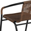 Flash Furniture Brown Rattan Indoor-Outdoor Stack Chair TLH-037-DK-BN-GG