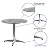 Flash Furniture Round Table, Round, Aluminum, 31.5", 31.5 W X 31.5 L X 27.5 H, Aluminum, Plastic, Stainless Steel TLH-052-3-GG