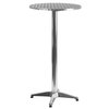Flash Furniture Fold Bar Table, Aluminum, Round, 25.5", 23.25 W, 23.25 L, 45 H, Aluminum, Plastic, Stainless Steel Top TLH-059A-GG