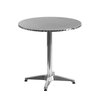 Flash Furniture Round Table Set, 27.5 W X 27.5 L X 27.5 H, Aluminum, Plastic, Stainless Steel, Grey TLH-ALUM-28RD-017BCHR4-GG