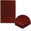 Flash Furniture Rectangle Mahogany Resin Table Top, 30" x 45", 30" W X 45" L X 2" H, Resin, Red TP-MAH-3045-GG