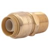 Sharkbite Push-to-Connect, Threaded Male Adapter, 1/2 in Tube Size, Brass, Brass U120LF
