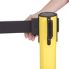 Us Weight Barrier Post with Belt, HDPE, Yellow, PR U2055