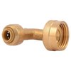 Sharkbite Push-to-Connect, Threaded Elbow, 1/4 in x 3/4 in GHT Tube Size, Brass, Brass U2276LF