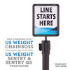 Us Weight Sentry Signholder, w/Plexiglass, 8.5x11" U2513