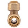 Sharkbite Push-to-Connect Tee, 1/4 in Tube Size, Brass, Brass U358LF