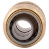 Sharkbite Push-to-Connect Coupling, 1/2 in Tube Size, Brass, Brass U4008LF