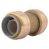 Sharkbite Push-to-Connect Coupling, 3/4 in Tube Size, Brass, Brass U4016LF