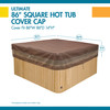 Duck Covers Ultimate Brown Patio Hot Tub Cover Cap, 86"W x 86"D x 14"H UHT888814