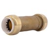 Sharkbite Push-to-Connect Slip Coupling, 3/4 in Tube Size, Brass, Brass UIP3016