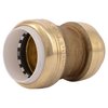 Sharkbite Push-to-Connect Transition Coupling, 1 in Tube Size, Brass, Brass UIP4020