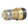 Sharkbite Push-to-Connect Reducing Coupling, 1-1/4 in Tube Size, Brass, Brass UXL013528