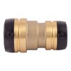 Sharkbite DZR Brass Reducing Coupling, Push-Fit, 1-1/4" Pipe Size UXL014135