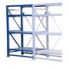 Vestil Roll Out Shelving, 32"D x 54"W x 80"H, 3 Shelves, Blue VRSOR-A-114