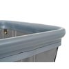 R&B Wire Products Vinyl Basket Truck with Air Cushion Bumper and Steel Base, 12 Bushel, Gray 412SOBC/GRY