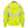 Erb Safety Bomber Jacket, Class 3, Hi-Viz, Lime, 2XL 62437