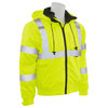 Erb Safety Bomber Jacket, Class 3, Hi-Viz, Lime, M 62434