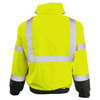 Erb Safety Bomber Jacket, Class 3, Lime/Black, LG 63346