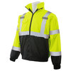 Erb Safety Bomber Jacket, Class 3, Lime/Black, 2X 63348