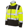 Erb Safety Men Jacket, Soft Shell, Hi-Viz, Lime/Blk, XL 62205