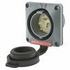 Hubbell 20A Watertight Flanged Twist-Lock Inlet 3P 4W 480VAC HBL2435SW